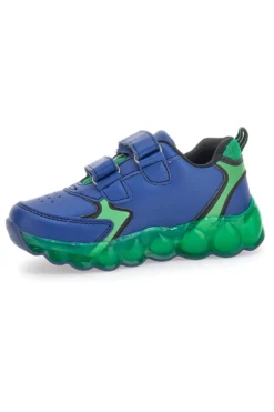 Sneakers blu e verdi con luci Dinosaur S8020195S