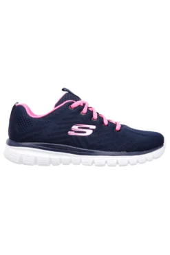 Sneakers blu in mesh con Memory Foam Skechers Graceful Get Connected