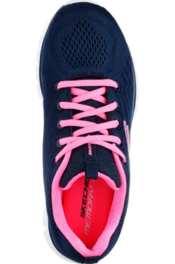 Sneakers blu in mesh con Memory Foam Skechers Graceful Get Connected