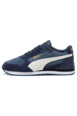Sneakers blu inserti in pelle a contrasto Puma ST Runner V4 SD