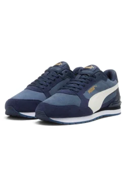 Sneakers blu inserti in pelle a contrasto Puma ST Runner V4 SD