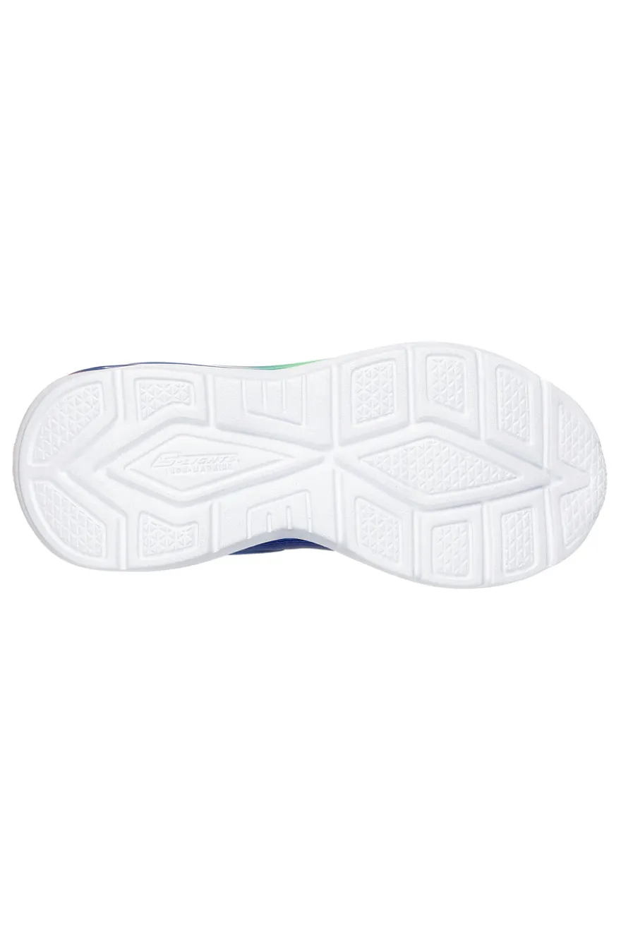Sneakers blu multicolore con luci e chiusura a strappo Skechers Tri-namics 2.0