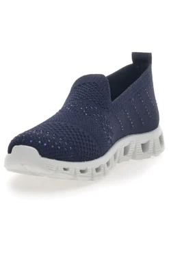 Sneakers Blu Slip-on Con Strass Prima Riga 471