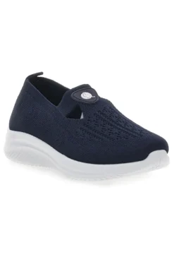 Sneakers Blu Slip On con Tomaia Effetto Ricamo CANGURO CA1227