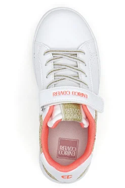 Sneakers Coveri Vanessa Glitter Pu Mesh Bianche e Oro
