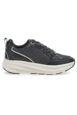 Sneakers da donna nere con inserti mesh Pittarello 8W25069