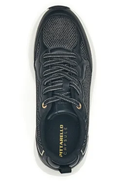 Sneakers da donna nere con inserti mesh Pittarello 8W25069
