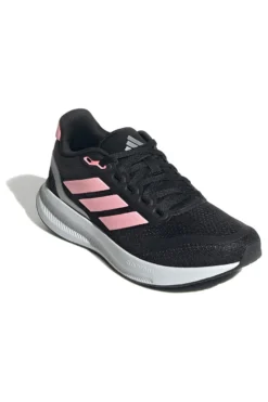 Sneakers da running nere con dettagli rosa in mesh Adidas Runfalcon 5 J