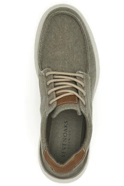 Sneakers da uomo beige in tessuto Sevenoaks YH25096