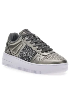 Sneakers Flatform Soprani Jimmy Glitter Piombo