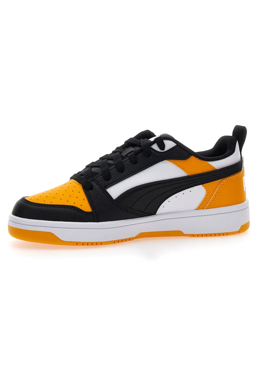 Sneakers Gialle e Nere con lacci Puma Rebound V6 Lo Jr