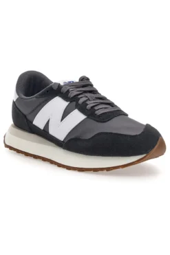 Sneakers grigie da ginnastica in pelle e tessuto New balance Ms237ga