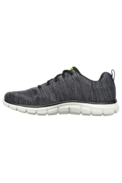 Sneakers Grigie e Lime Con Memory Foam Skechers Track Bucolo