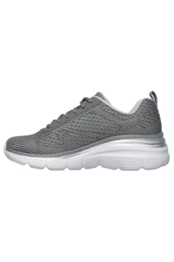 Sneakers grigie in mesh con memory foam Skechers Fashion fit bold boundaries