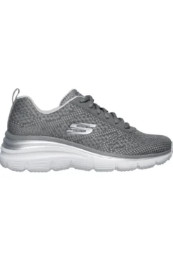 Sneakers grigie in mesh con memory foam Skechers Fashion fit bold boundaries