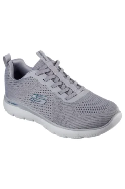 Sneakers grigie in mesh con Memory Foam Skechers Summits Eckler