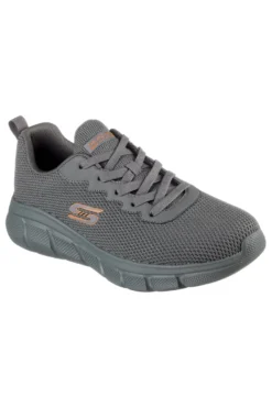 Sneakers grigie in tessuto knit con Memory Foam Skechers Bobs B Flex Chill Edge