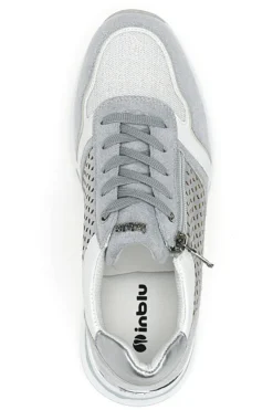 Sneakers grigie traforate con zip e zeppa Inblu 481IN