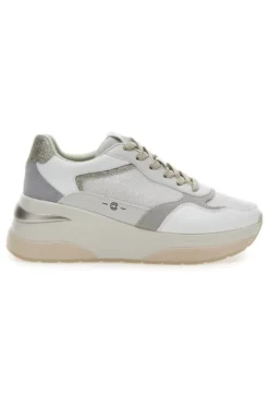 Sneakers Grigio e Bianco zeppa comfort in pelle Pittarello capsule Benny