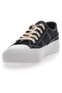 Sneakers in Tela Nere con Lacci Me & Me 1878