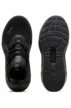 Sneakers junior nere in tessuto con suola ammortizzata Puma Softride Enzo 5 Jr