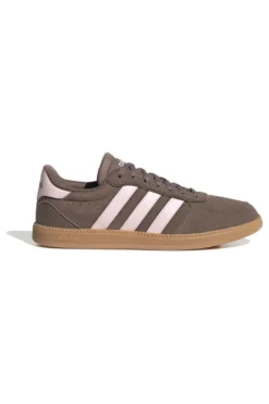 Sneakers marroni con strisce rosa e dettagli traforati Adidas Breaknet Sleek