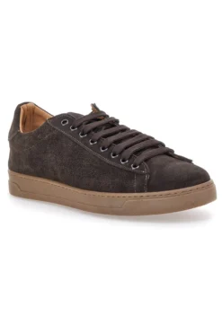 Sneakers marroni in camoscio con suola a contrasto Ptr 3021