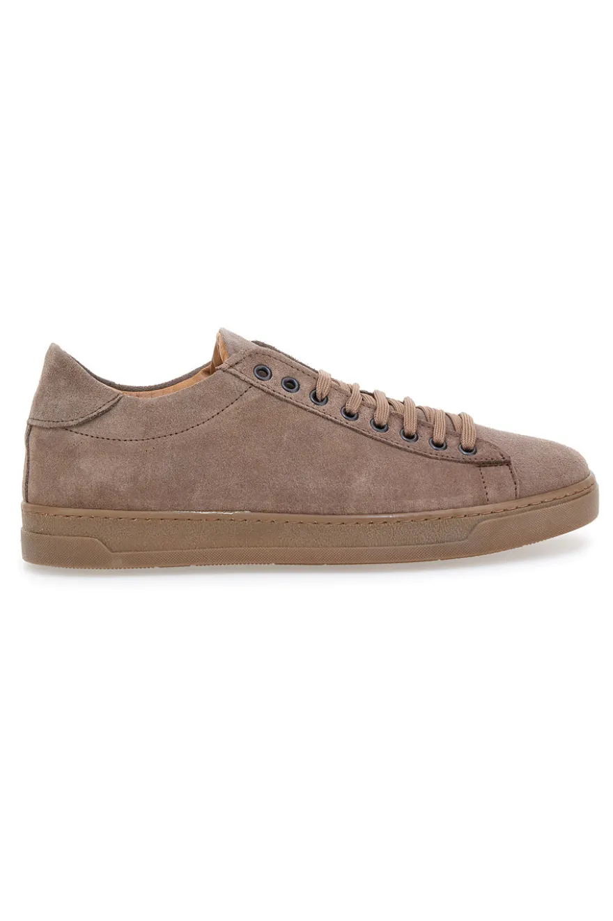 Sneakers marroni in suede Made in Italy PTR 3021