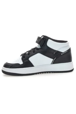 Sneakers mid bianche e nere con strappo Champion RD18 2 MID B PS