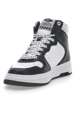 Sneakers Mid Cut Nere-Bianche Cotton Belt Scottie