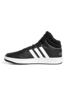 Sneakers Mid-Cut nere con bande bianche ADIDAS Hoops 3.0 Mid