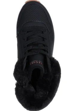 Sneakers Mid-Cut Nere Con Pelo Skechers Uno Fall Air