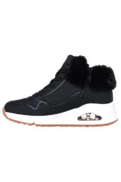Sneakers Mid-Cut Nere Con Pelo Skechers Uno Fall Air