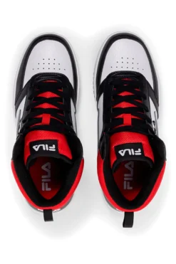 Sneakers Mid-Cut Nere e Rosse con Lacci FILA REGA NF MID TEENS