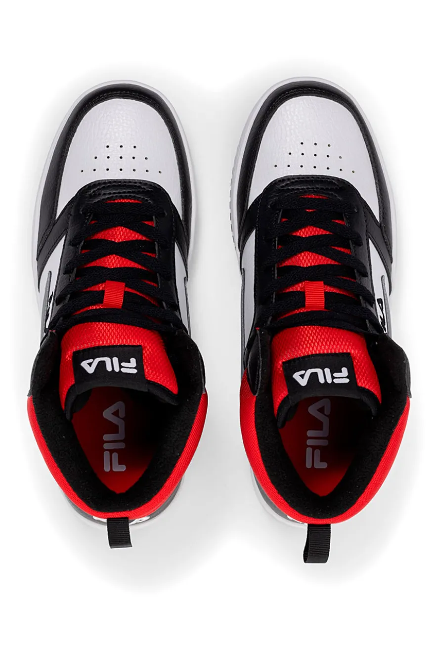 Sneakers Mid-Cut Nere e Rosse con Lacci FILA REGA NF MID TEENS