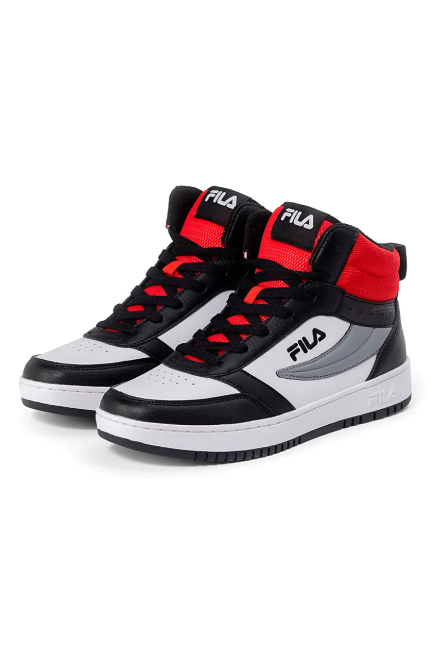 Sneakers Mid-Cut Nere e Rosse con Lacci FILA REGA NF MID TEENS