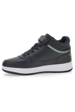 Sneakers Mid-Cut nere e Verde con Velcro CHAMPION REBOUND MID