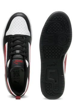 Sneakers Nere Bianche e Rosse Puma Rebound V6 Low