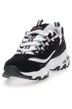Sneakers nere con dettagli rose gold e Memory Foam Skechers D'Lites Devoted Fan