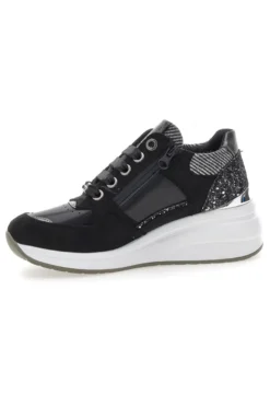 Sneakers nere con glitter e zip laterale Mariella Burani 51751C1120