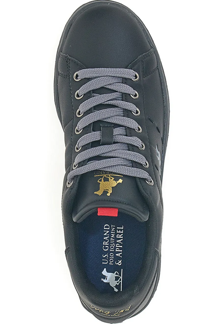 Sneakers Nere con Lacci e Logo Grigi U.S. POLO CLUB BOUGIE LTX
