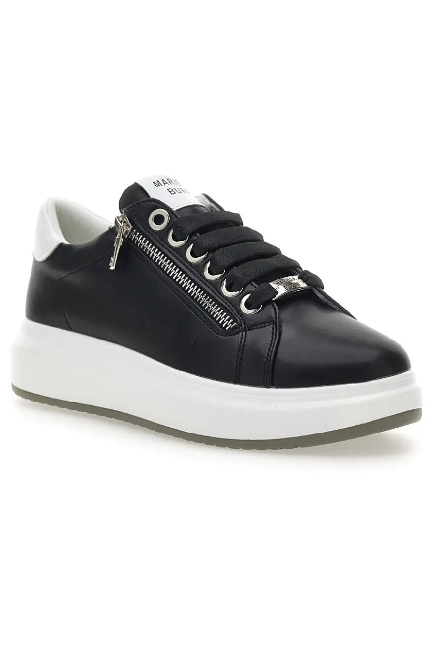 Sneakers Nere e Bianche con Cerniera Mariella Burani 51011