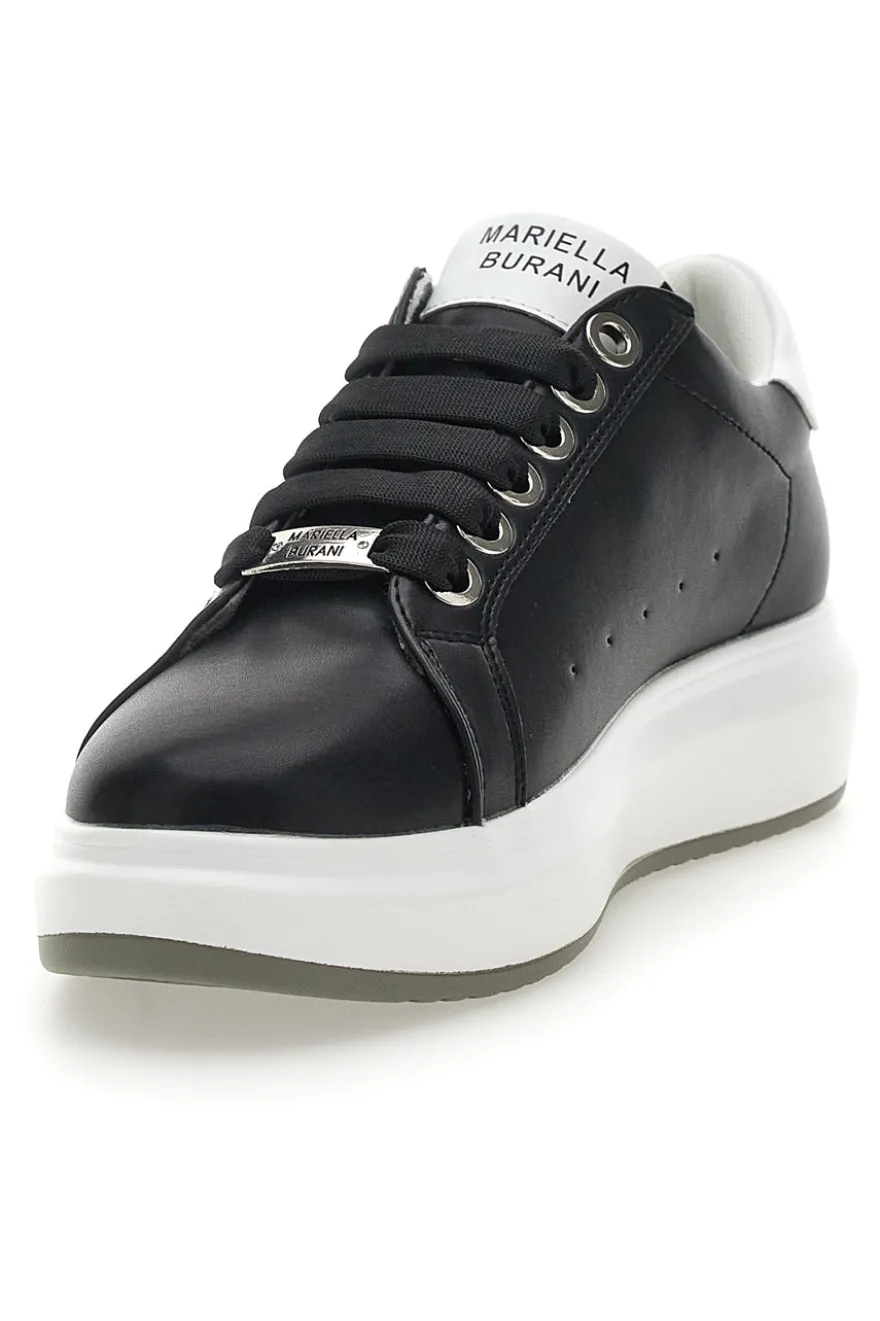 Sneakers Nere e Bianche con Cerniera Mariella Burani 51011
