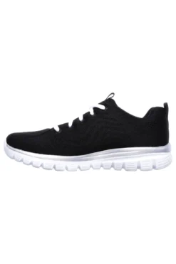 Sneakers Nere e Bianche Con Pianta Larga Skechers Graceful Get Connected