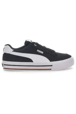 Sneakers Nere e Bianche In Tela Puma Court Classic Vulc Fs