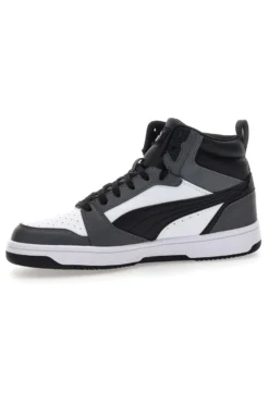 Sneakers nere e bianche mid-cut inserti a contrasto Puma Rebound V6