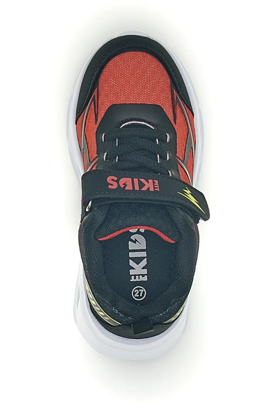 Sneakers Nere e Rosse con luci Pitt kids 11562