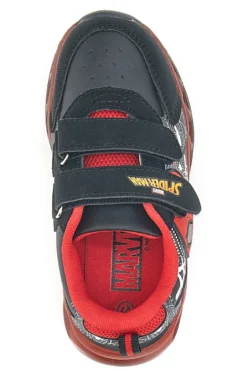 Sneakers nere e rosse con luci Spiderman R1310616S