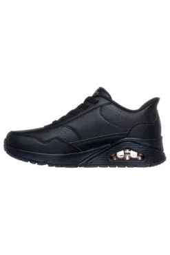 Sneakers nere in duraleather con Air-Cooled Memory Foam Skechers Uno Banksia Luxe