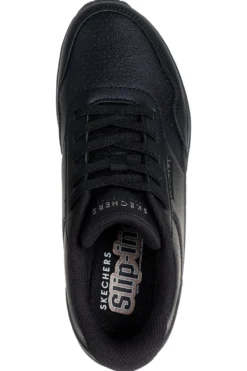 Sneakers nere in duraleather con Air-Cooled Memory Foam Skechers Uno Banksia Luxe